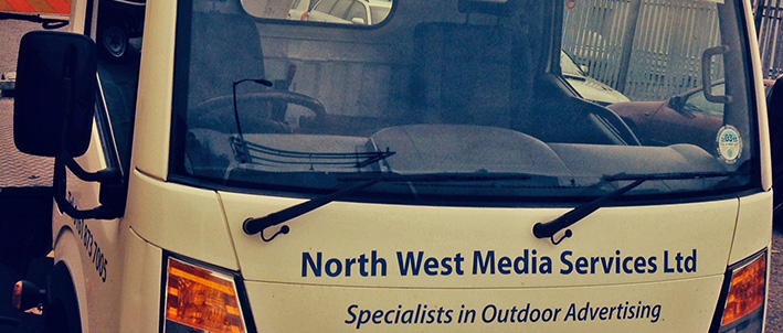Truck belonging to NW MEdia Services LTD